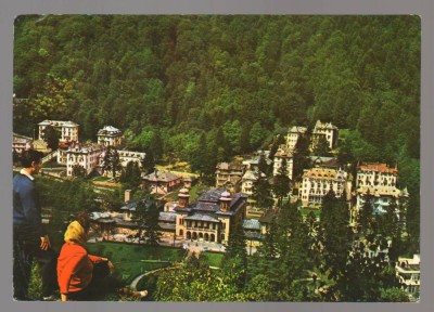 CPIB 23819 CARTE POSTALA - SLANIC MOLDOVA - VEDERE, CIRCULATA, 1970, STAMPILE, TIMBRU foto