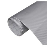 Folie carbon auto 3D, 2 x 1.27 M, Argintiu
