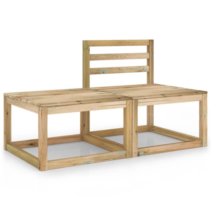 Gossi set mobilier de gradina, 2 piese, lemn de pin tratat verde
