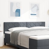 vidaXL Cap de Pat LED Gri &icirc;nchis 180 cm Set de 2 Gri &icirc;nchis
