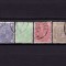 ✅ RO 1890 ,LP 47 ,&quot;Carol I - Cifra in 4 colturi &quot; , serie + varietate 3B violet , stampile frumoase