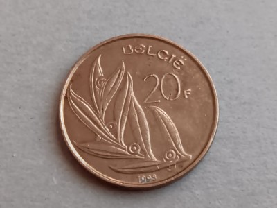 M3 C50 18 - Moneda foarte veche - Belgia - 20 franci - 1993 foto