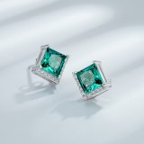 Cumpara ieftin Cercei din Argint 925 Emerald Square Sparkle , Rafinament Geometric E i Eleganta Regala