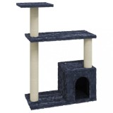 Cumpara ieftin Ansamblu pisici cu stalpi din funie de sisal, gri inchis, 70 cm
