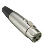 Adaptor mufa XLR cu 3 pini de 6 mm pentru difuzor, microfon, cablu 18 AWG argintiu