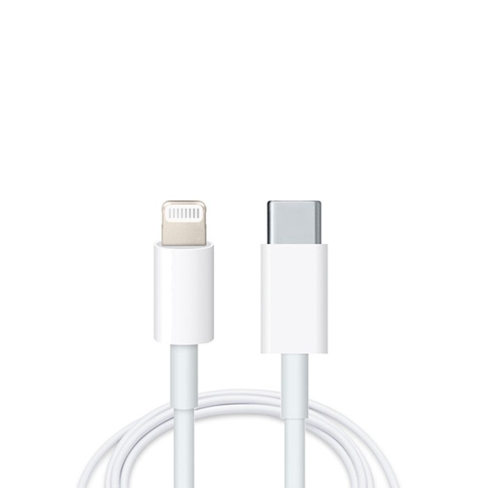 Cablu de date Premium Type-C / Lighting, compatibil cu dispozitivele Iphone si Macbook-uri, Fast Charging, 1m, 2A, Viteza 10 Gbps, Alb