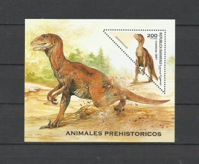 REPUBLICA SAHARAUI 1997 FAUNA ANIMALE PREISTORICE DINOZAURI foto