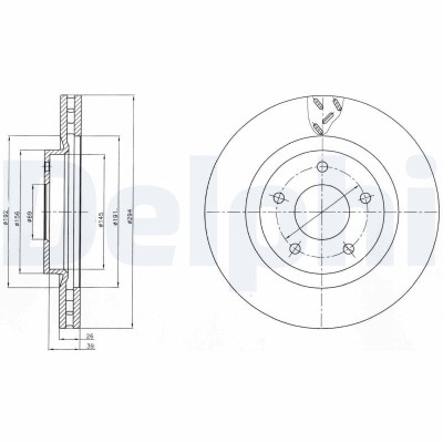 DELPHI BG4246 Disc frana foto