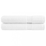 vidaXL Prosoape de saună premium SOLUND 2 buc alb 80x200cm 600gsm
