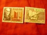Serie Malta 1971 - Scrieri si Scriitori , 2 valori, Nestampilat
