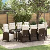 Cumpara ieftin Set de masă pentru grădină 9 pcs Maro Rattan poli