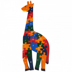 Puzzle GIRAFA, din lemn foto