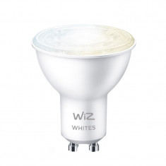 Bec LED Inteligent WiZ White, Wireless, Bluetooth, 4.9 W, 350 lumeni, 6500 K reglabil, A+, GU10 foto