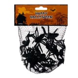 Set 12 x paianjeni, decoratiune pentru petrecere de Halloween, negru