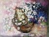 Tablou cos cu flori semnat Cimpoesu., Ulei, Realism