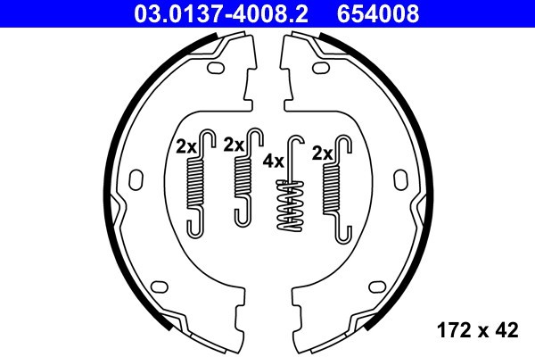 ATE 03.0137-4008.2 Set saboti frana, frana de mana