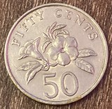 C50 - Moneda foarte veche - Singapore - 50 centi - 1988