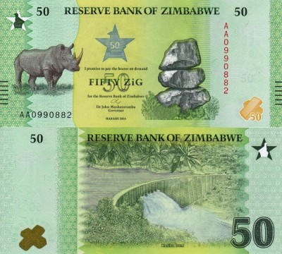 ZIMBABWE 50 ZiG 2026 UNC!!! foto