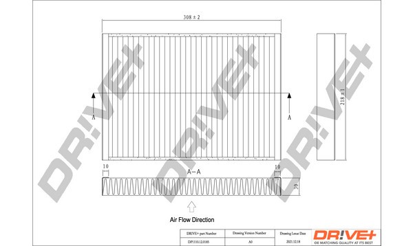 Dr!ve+ DP1110.12.0185 Filtru, aer habitaclu