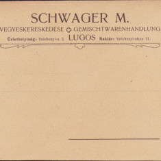 HST A979 Plic antet magazin universal Schwager M Lugoj ante 1918 austro-ungar