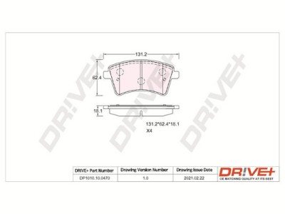 Dr!ve+ DP1010.10.0470 set placute frana,frana disc foto