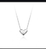 Cumpara ieftin LantiE or din Argint 925 Rodiat cu Pandantiv Inima Bombata , zPuffy Heart,