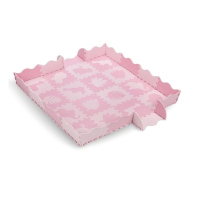 Covoras de joaca Puzzle 150x150 cm, Momi Zawi - Pink foto