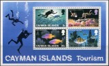 Insulele Cayman 1977 - Sport subacvatic, fauna din recife, bloc neuzat