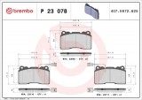 Set placute frana BREMBO P23078