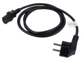 Cablu CEE 7/7 unghi cu ştecăr IEC C13 mamă PVC negru LANBERG
