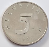 Elvetia, 5 franci 1981 (500 de ani de la convenția de la Stans)
