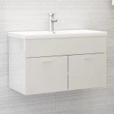 vidaXL Dulap de chiuvetă, alb extralucios, 80x38,5x46 cm, PAL