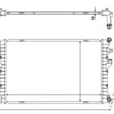 Radiator racire motor Audi A3 (8v1); Seat Leon (5f1), Leon Sc (5f5), Leon St (5f8); Skoda Octavia 3 (5e3); Vw Golf 7 (5g1, Be1)