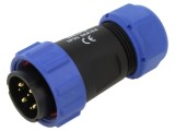 Conector circular tată IP68, 9 pini, 25A/5A, 500V