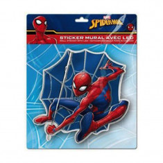 Sticker de perete cu led Spiderman SunCity, 20 x 20 cm foto