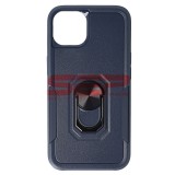 Husa iPhone 13, TPU+PC, Shockproof, Ring Stand, Albastru