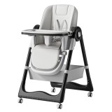 Scaun de Masa Bebelusi Popypapa A65, Pliabil, 3 in 1, Piele PU