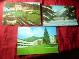 3 Ilustrate Poiana Brasov 1963 si 2x1986 Hotel Teleferic ,Sporturilor ,Bradul, Circulata, Printata