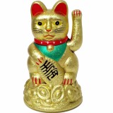 Pisica Feng Shui, Maneki Neko simbol de noroc la bani si protectie, auriu sau alb