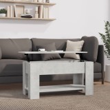 VidaXL Măsuță de cafea, gri beton, 101x49x52 cm, lemn prelucrat