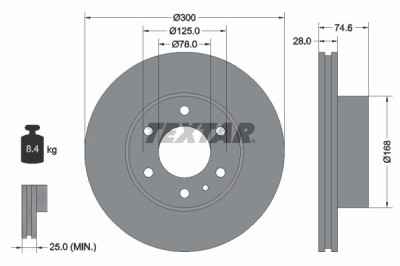 TEXTAR 92155900 Disc frana foto