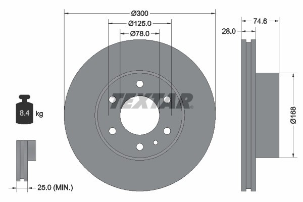 TEXTAR 92155900 Disc frana