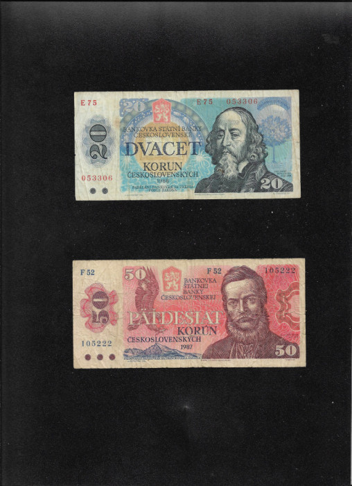 Set Cehoslovacia 20 + 50 coroane korun