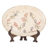 Cumpara ieftin Tava decorativa cu suport ceramica multicolora Flowers 25x18x3 cm