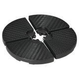 Suport pentru umbrela cu articulatie tip banana, set 4 elemente, HDPE, negru, 100x8 cm, ART