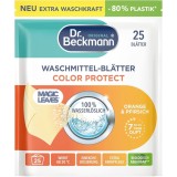 Detergent de rufe Dr. Beckmann, Magic Leaves, 25 spalari, portocala si piersica, servetele, colorate