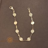 Bratara Aura , placata aur 18K, 19 cm, cu banuti, Brazilia