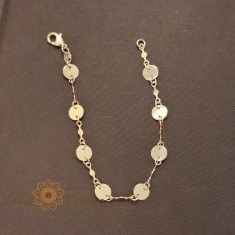 Bratara Aura , placata aur 18K, 19 cm, cu banuti, Brazilia