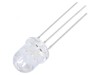 LED 7,8mm roșie/verde 30&deg; cu parte frontală convexă - Nr. term: 3, Optosupply