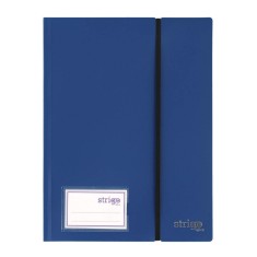 Mapa Strigo, PP, A4, cu elastic, 20 folii protectie, albastru inchis